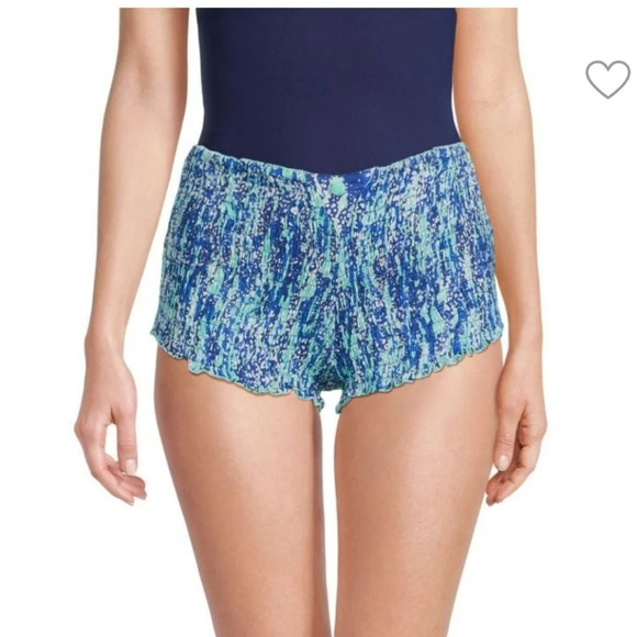 POUPETTE ST BARTH Abstract Print Smocked Shorts. Onesize. NWT - Picture 1 of 7